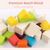 A Set Smooth Edges Wooden Block Set Safe Material Shape Recognition Toy  Young Children