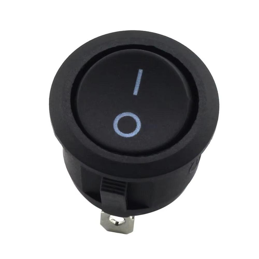 Plastic Rocker Boat Switch Round Self-locking Button Switch Car Auto Boat Switches Car Auto Boat