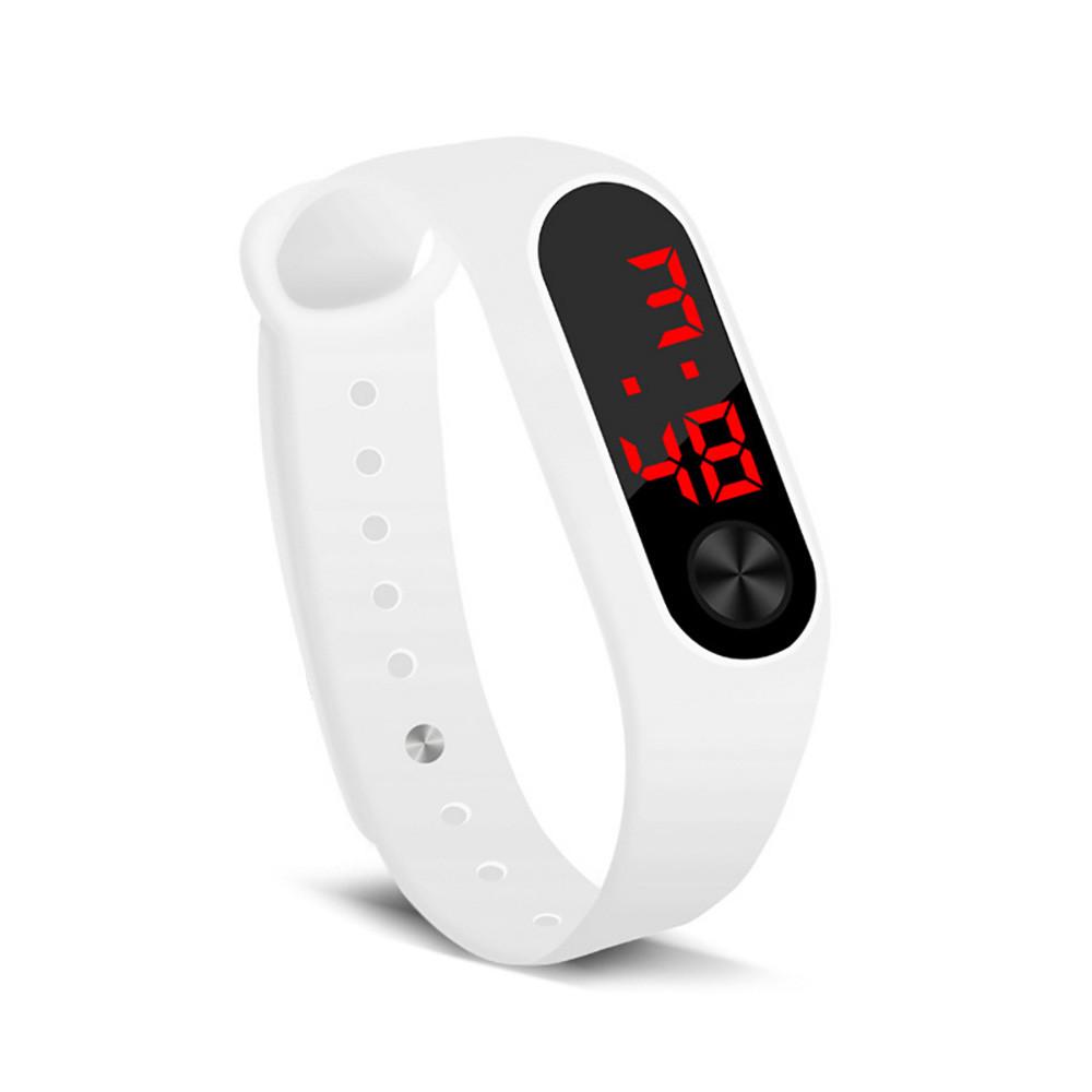 LED Digital Sport Watch Adjustable Silicone Strap Electronic Wristwatch Fitness Tracker with Time Display and Water Resistant Design for Daily Use