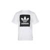 Originals Trefoil Big Logo Print Повседневная футболка с короткими рукавами Мужские топы Белые EC7363