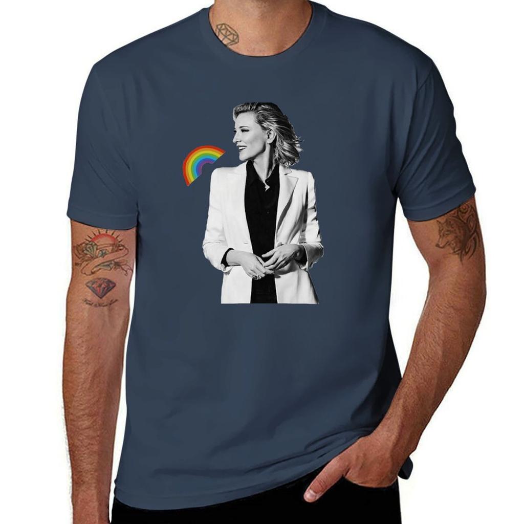Cate Blanchett Rainbow Tshirt Urban Style Print Tshirt