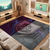 Burnley Football Print Crystal Velvet Rug, Comfortable Water Absorbent Non Slip Indoor Floor Carpet