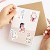 50Pcs Graffiti Sticker Removable Self-adhesive PVC Anime Girl Doodle Decal Party Favors