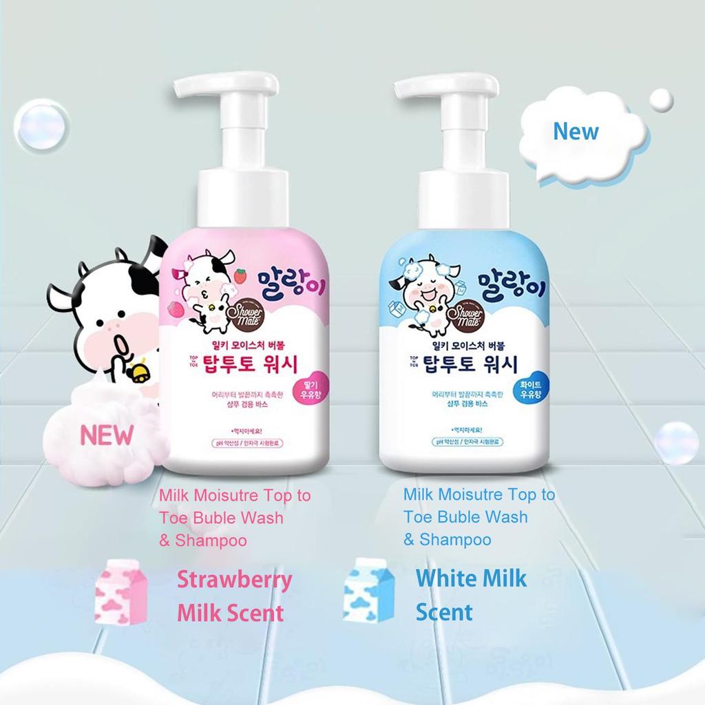 SHOWERMATE Malang-i Top To Toe Milky Moisture Bubble Body Wash (500ml 16.97fl.oz) Strawberry Milk Scent