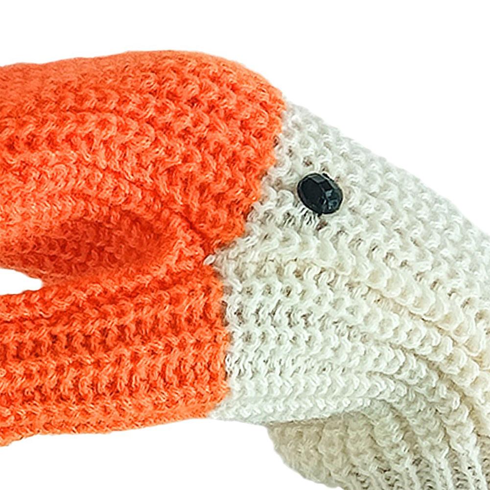Вязаные перчатки унисекс в виде лебедя, морозостойкие перчатки Kawaii Swan, креативные вязаные перчатки с полным пальцем на осень и зиму