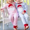 Toddler Baby Boy Girl Christmas Santa Plaid Tops+Pants Pajamas Sleepwear Outfits