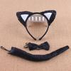 Animal Costume Ears Headband Tail Bow Tie Set for Toddlers And Kids Adjustable Plush Animal Costume for Halloween Cosplay Performance