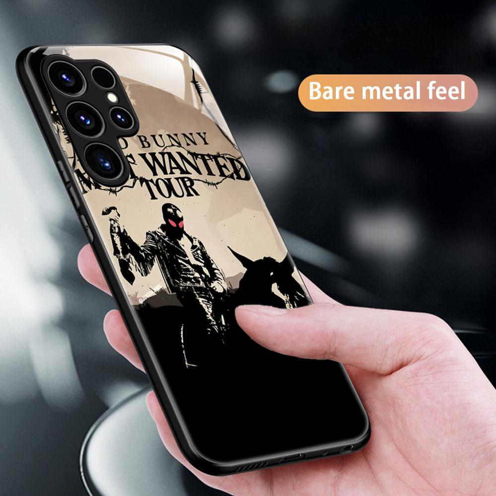 Популярный чехол для телефона певца Bad Bunny для Samsung S25 S24 S23 S22 S21 S20 Plus Ultra Note20 Стеклянный магнитный чехол