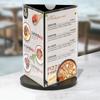 Three Side Menu Sign Holder 360 Degree Rotating Desktop Flyer Frame  Restaurant