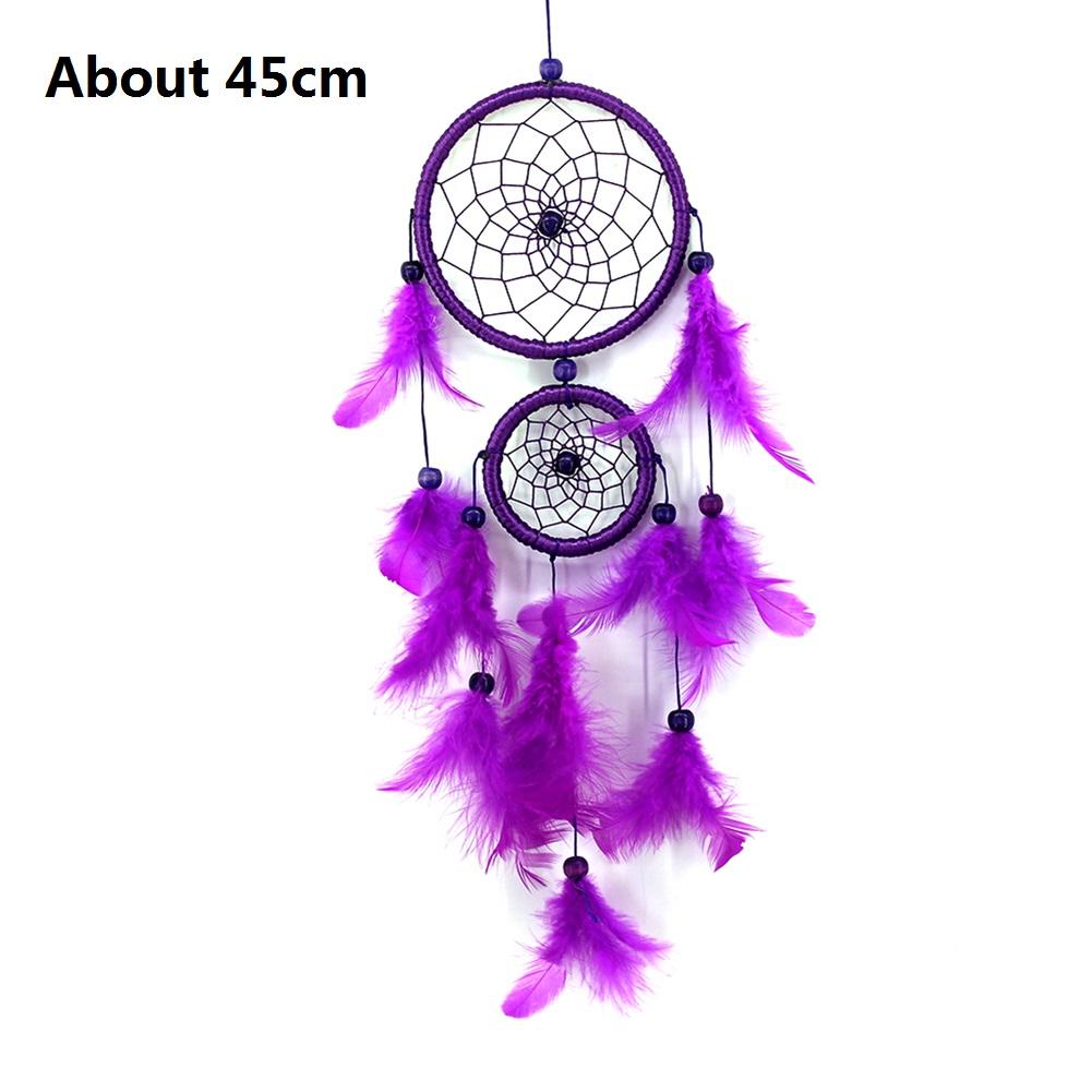 Ловец снов из серебряных бусин ручной работы, подвеска в виде перьев в индийском стиле, ловец снов, креативное подвесное украшение для автомобиля