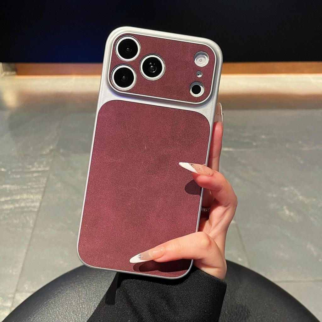 Чехол Apple 16 с ощущением кожи из ягненка для iPhone 17 Pro Max, противоударный, с полным покрытием