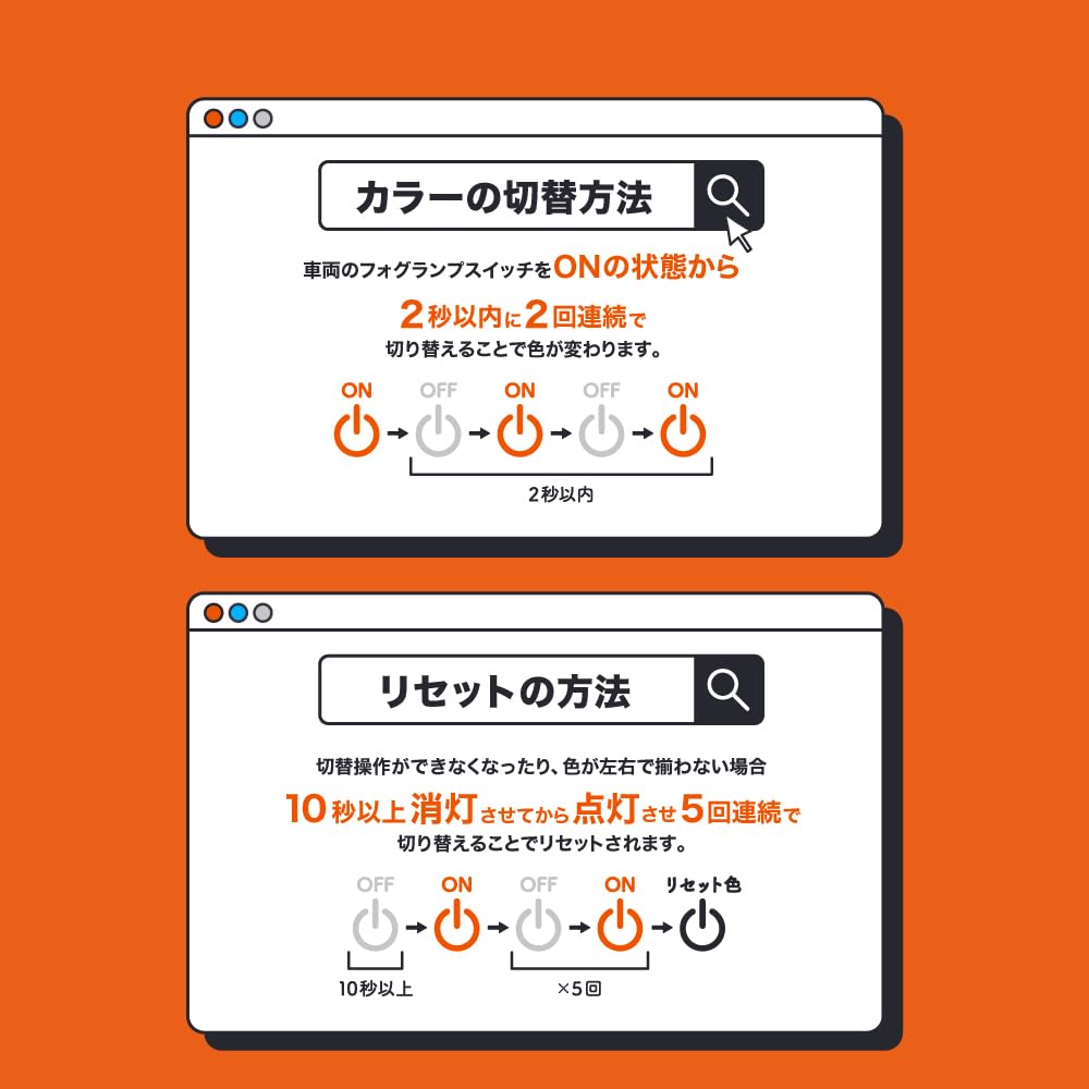 L1B LED Fog Lamp, White, 2 Colors Switching, Explosive Light, 5300 Lm, Dual Color,