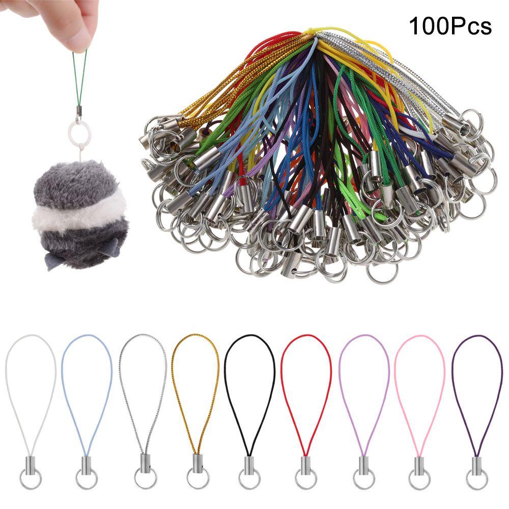 Craft Pendant Wire Cord Key Ring Toys Pendant Clips Lanyard Phone Ring Strap Cellphone Charm Cords