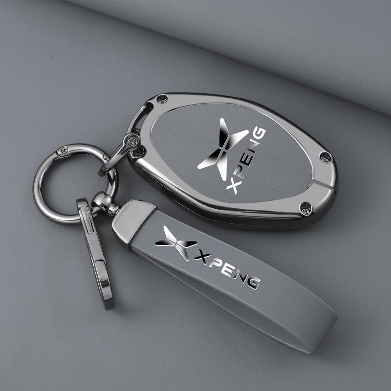 XPeng P7/P5/G3/G3i/G9 Key Case with Buckle & Rope - 2022 Model Car Key Shell Modification
