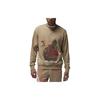 Essentials Loopback Fleece Crew Sweatshirt With Alphabet Character Pattern Men Tops Khaki HF4544-247