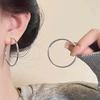 10 пар Минималистичные Большие Крупные Круглые Серьги-Кольца из Нержавеющей Стали для Женского Пирсинга Женские Украшения Панк Аксессуары Тренд Новинки