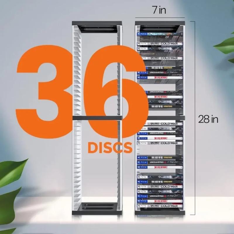 Console Disc Double-layer 36 CD Storage Box Holder For PS5/PS4/Nintendo Switch Disc Shelf For Xbox Series X Holder Accessories