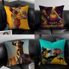 Classic Cartoon Camel-C Pillow Case Anti-dustmite Pillowcase Invisible Zipper Silky Short Plush Sofa Cushion Cover