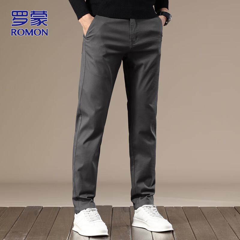 ROMON Men's 2025 A/W Loose Fit Straight Leg Casual Pants
