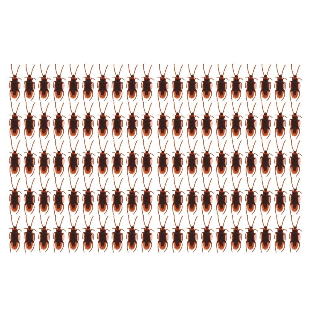 100Pcs Soft Material Fake Cockroach Lifelike Halloween Props Durable Trick Toys April Fools Day