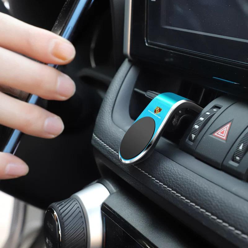 Автомобильный держатель для телефона на дефлектор, магнитный держатель для мобильного телефона, GPS-подставки для Porsche Cayenne Panamera Macan 911 718 Boxster Cayman 918 Pajun