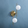 Modern Globe Wall Sconce 2 Light Bedroom Wall Lamp Gold Wall Light Fixture for Living Room Kitchen Corridor Bathroom Vanities Mi
