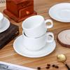 Однотонная керамическая кофейная чашка и блюдце, набор кружек для офиса, европейская парная чашка для послеобеденного чая, домашняя кухонная посуда для питья