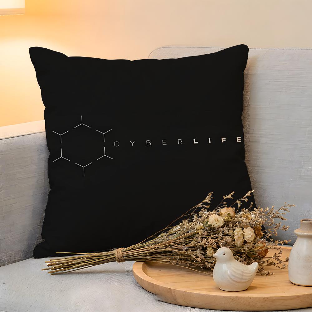Cushion Cover Linen SkinFriendly Soft Decorative Case for Sofa Home Decor Hot Game DDetroit Become Human Pillow cover