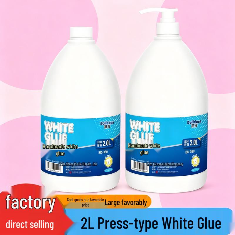 2L White Glue for Origami, Crafts, and Woodworking - Child and Student-Friendly Latex Adhesive