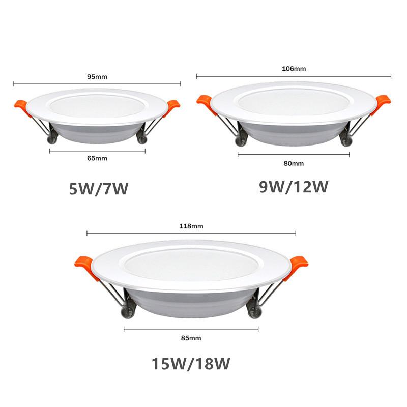 Recessed Led Downlight Ultra Thin Silver White Golden Led Ceiling Lamp 3W 5W 9W LED Spot Light Lighting For Living Room Bedroom