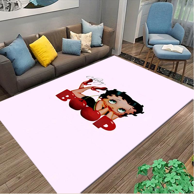 1pc Betty Boop Carpet for Room Floor Mat, Comfortable Office Chair Printed Area Rug, Beautiful Hotel Rug