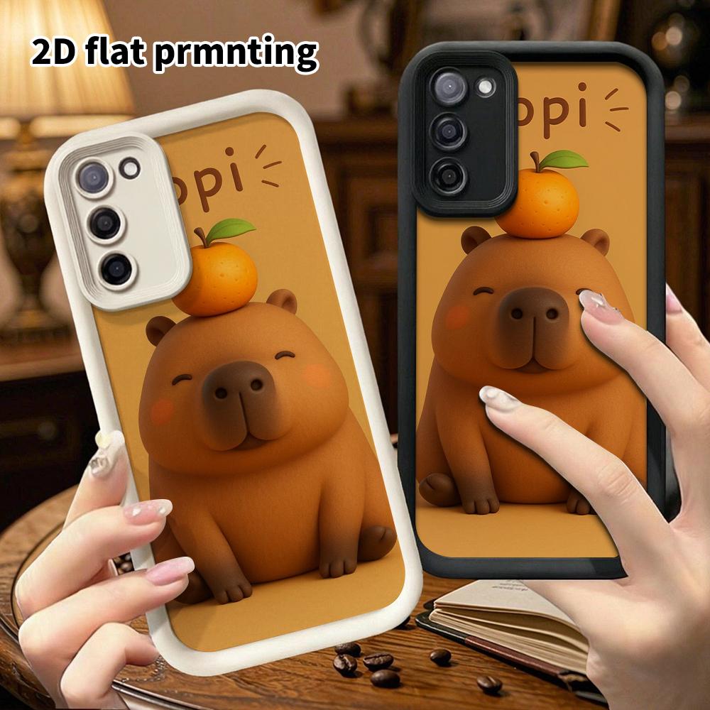 Phone case: 2D flat Samsung Galaxy A34 A35 M05 M06 S20 S22 S21 FE Plus 5G stepped protective case, smiling with eyes closed, Christmas and Halloween g