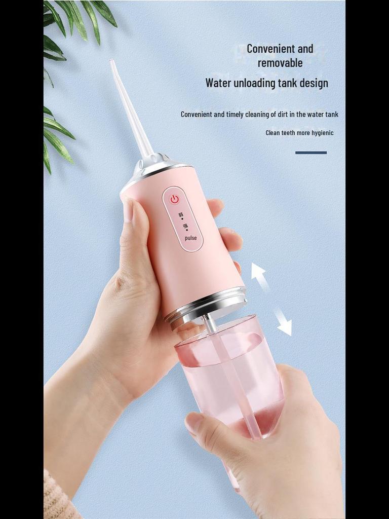 Умный электрический ирригатор: Портативный очиститель зубов с фиолетовой подсветкой, водонепроницаемый, для устранения неприятного запаха изо рта и отбеливания