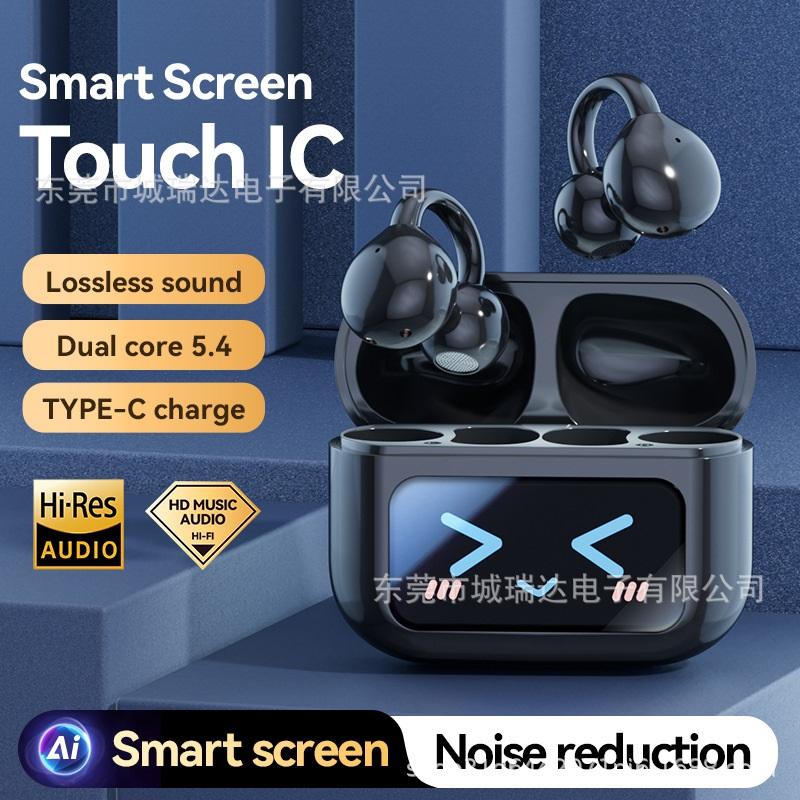 Сенсорный цветной экран с заушной клипсой, высококачественная Bluetooth-гарнитура, настоящая беспроводная спортивная гарнитура