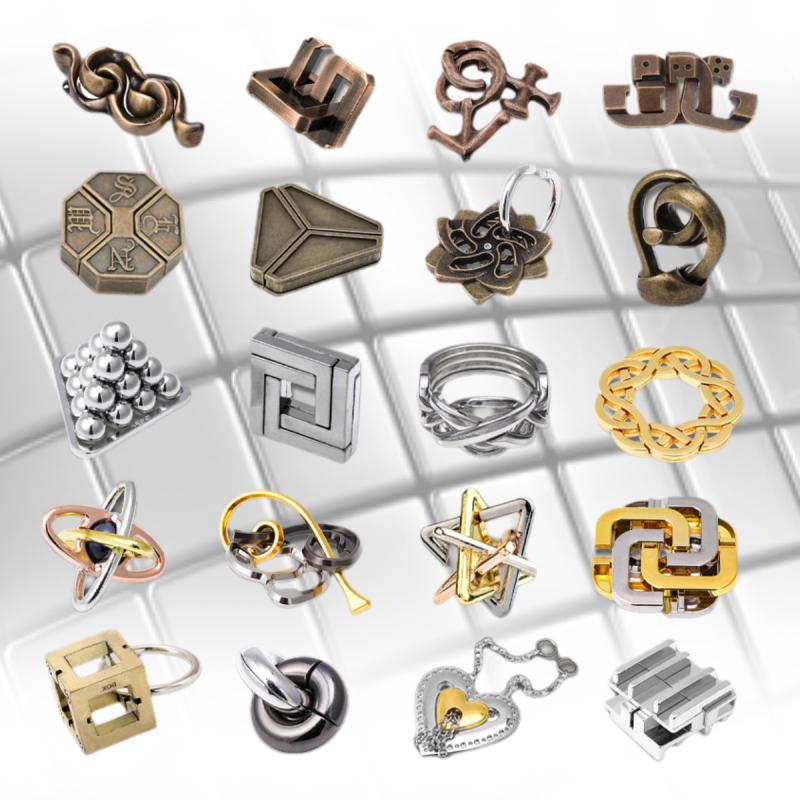 Kid Educational Puzzle Toy Luban Lock Alloy Logic Puzzle Chinese Play Classical