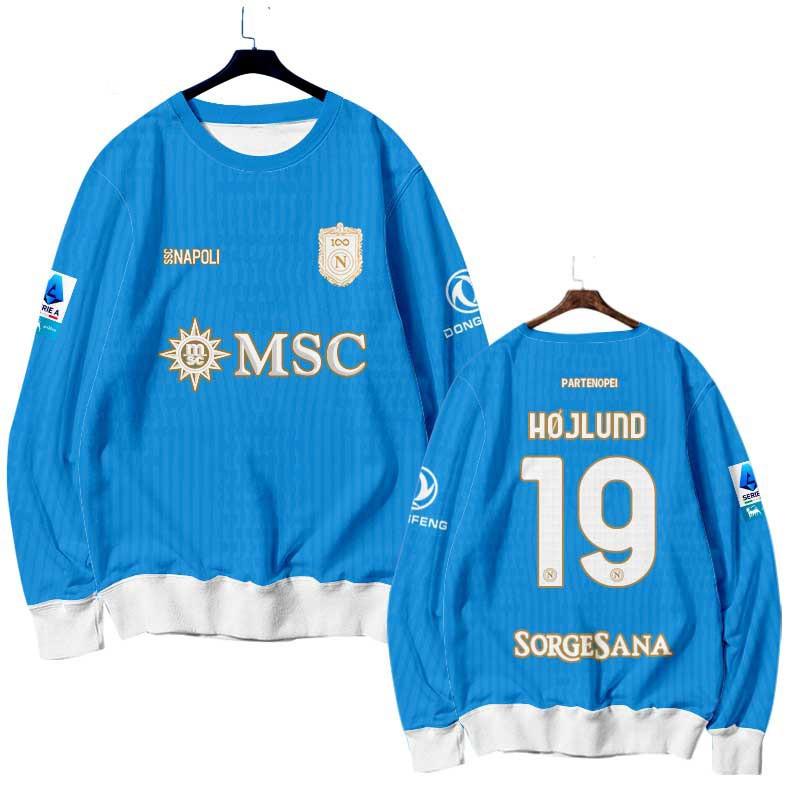 Napoli FC ''-2027 De Bruyne Fan Long Sleeve Crewneck Sweatshirt Unisex Casual Top