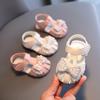 Girls Shoe Comfort Child Sandals 2024 Summer New Anti Slip Baby Walk Shoe Soft Bottom Hollowed Out Shoes Kid Princess Shoes