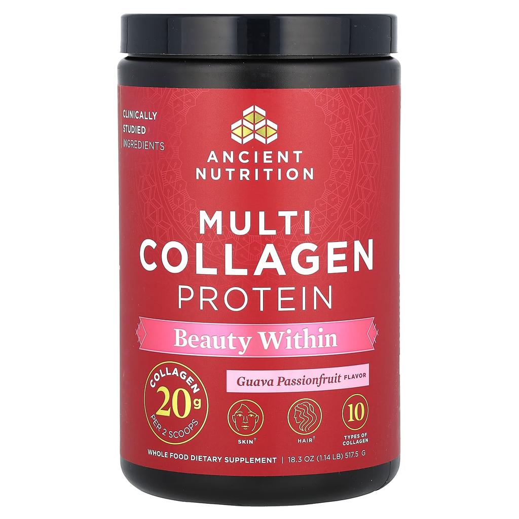 Multi Collagen Protein, Beauty With In, Guava Passion Fruit, 522G(1.15Lb)