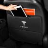 Car Sticker Tesla 2Pc Leather Car Seat Back Kick Pad Leather Protector Car Upholstery Auto Accessories For Tesla Model 3 Model Y