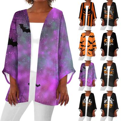 Женская повседневная модная легкая куртка средней длины с принтом, кардиган