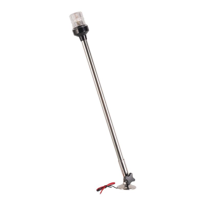 Navigation Light All Round 360 Degree Visibility 12-24V Boat Pole Light Marine Accessories for Jon Boat Pontoon Small Boats