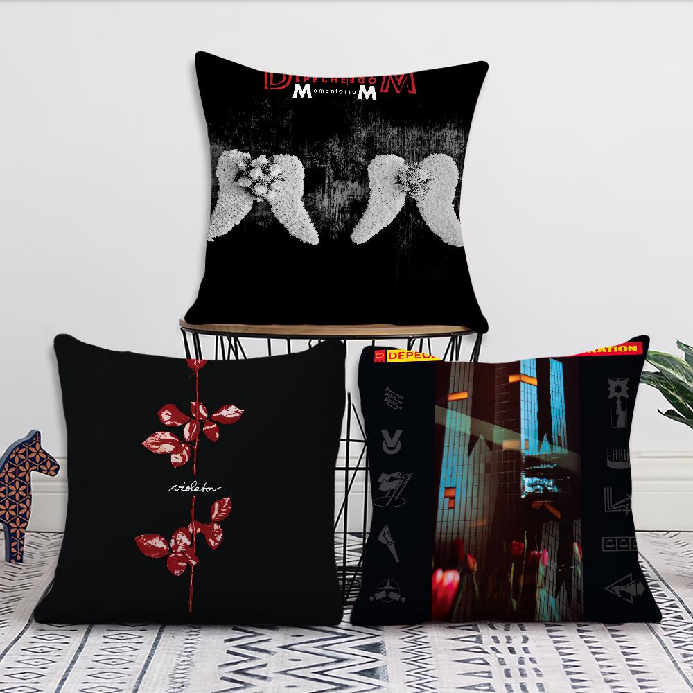 Band DDepeche MMode Mement cushion cover Living Room Accent Couch Back Support Square Lounge Restful Nap Companion Pillow Case