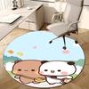 1pc Yier BuBu Bear1 Design Printed Area Round Carpet for Bedroom Living Room Home Decor Rugs Mat Non Slip Mat Rug for Bedside