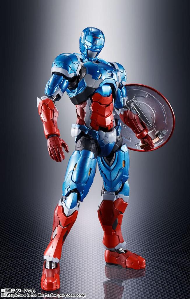 TAMASHII NATIONS Captain America On 155mm Painted Movable Figure S.H.Figuarts (Tech Avengers) Approx. PVC&ABS&Diecast