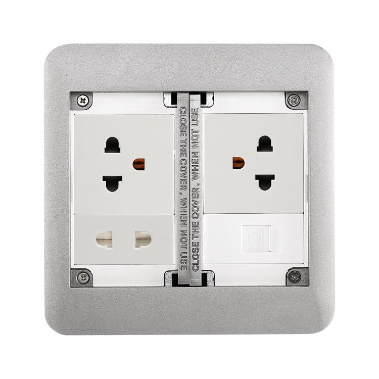 Multifunctional Flip-Open European/German/British Standard Floor Socket