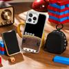 Domo kun cute cartoon anime pattern Phone Case for iPhone 16 15 14 13 12 11 Pro Max Sheepskin Silver-edged protective case