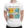 Мужская футболка Pokemon из чистого хлопка, повседневная, с круглым вырезом, с коротким рукавом, летняя, спортивная, повседневный топ с коротким рукавом