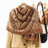 Women's Ethnic Style Jacquard Shawl: Thick, Warm Imitation Cashmere Scarf for Autumn/Winter
