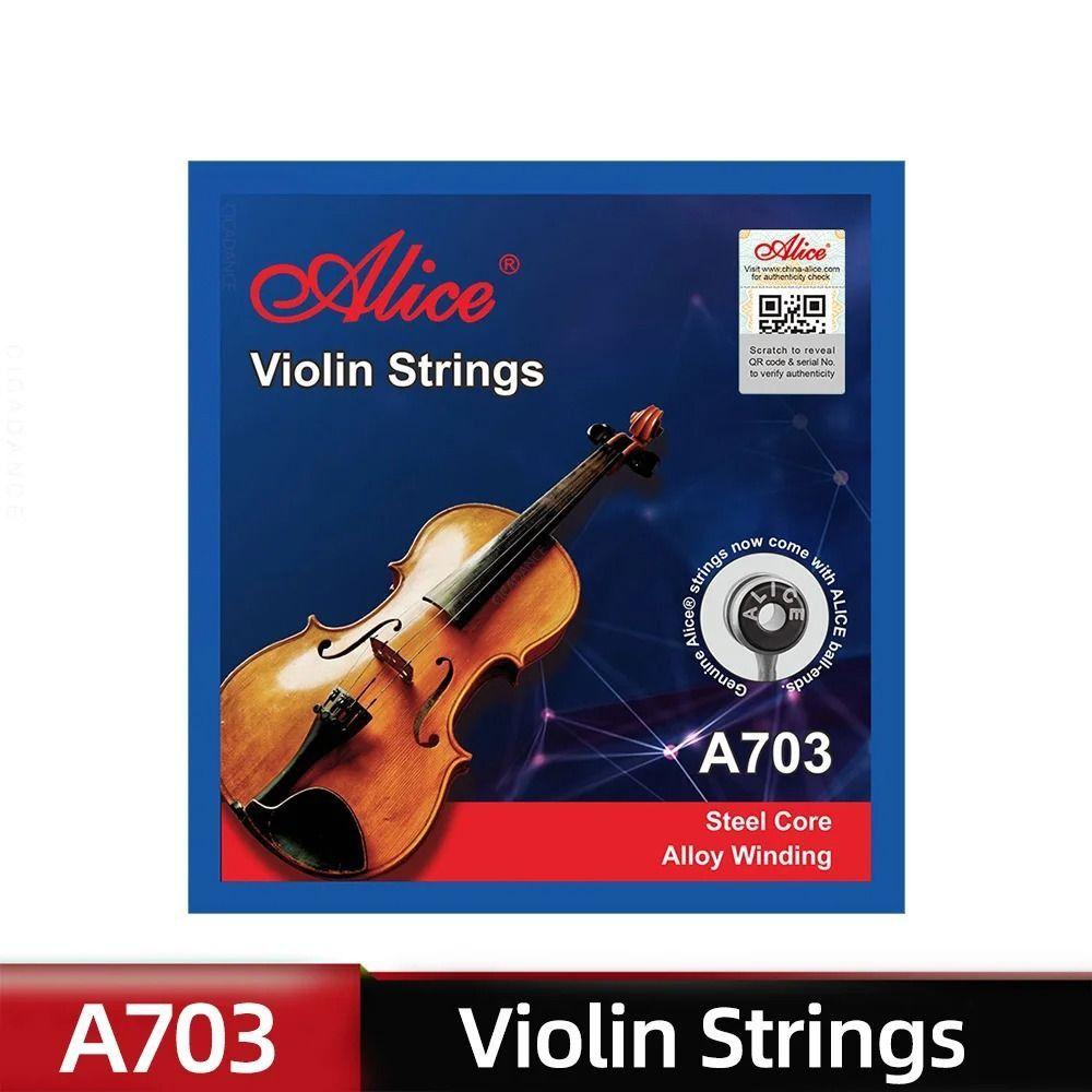 E A D G Strings A703 Violin Strings 4/4 3/4 1/2 1/4 1/8 Violin Strings Music School Students