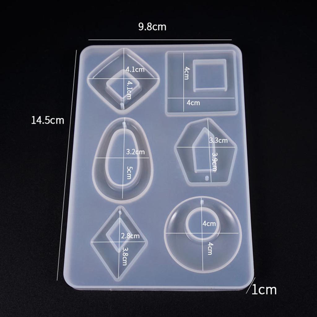 Silicone Acrylic Earring Necklace Pendant Mold Resin Casting Mold Jewelry Making